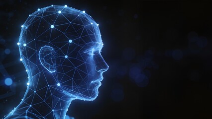 Digital human head wireframe