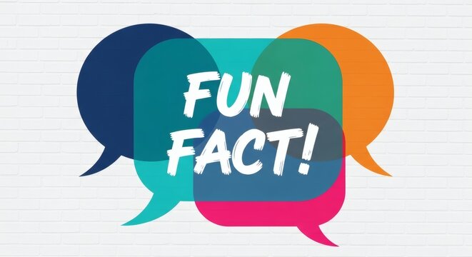 Fun Fact Chatter Vibrant Text Bubbles Bursting with Knowledge.