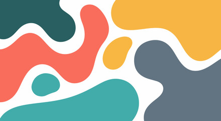 Bold Multicolor Curved Background Art