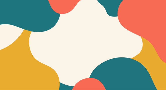 Abstract harmony born from flowing shapes and radiant hues