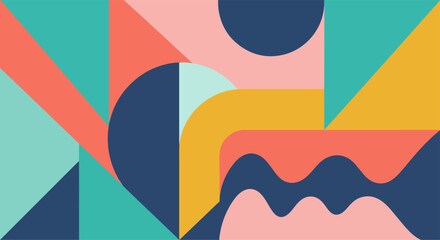 Obraz premium Simple artistic abstract composition with curved accents