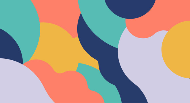 Creative abstract template with flowing geometric forms