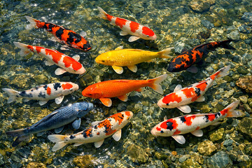japanese koi fishes