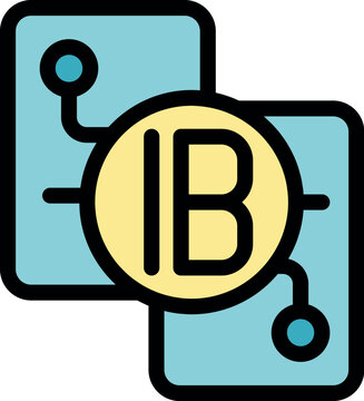 Ib logo connecting two devices, representing integration, blockchain technology, and financial transactions