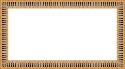 Heller rechteckiger freigestellter Bilderrahmen