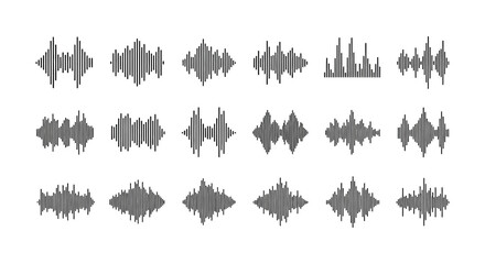 Fototapeta premium dynamic sound wave patterns visualizing audio frequency data ideal for modern music technology applications user interface design and data graphics