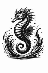 Fototapeta premium Seahorse vector illustration 