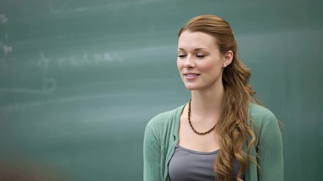 Teacher speaks to class in classroom setting