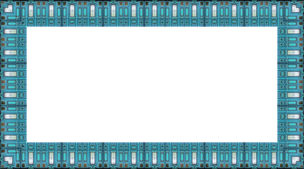  Leerer rechteckiger Holzrahmen mit wei&szlig;en Hintergrund