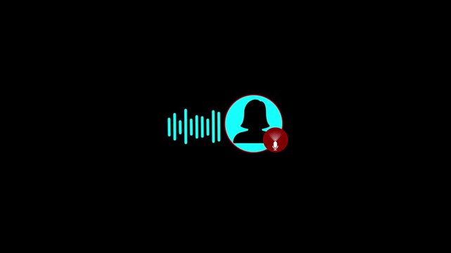 media broadcast audio waveform and equalizer loop,male and female avatar voice spectrum background,customer assistance and discussion sound wave graphic video animation.