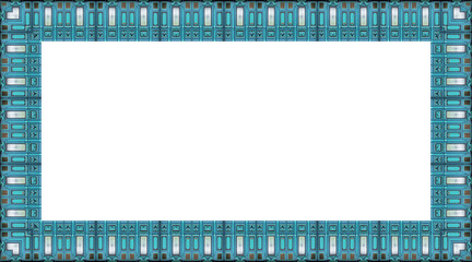 Gr&uuml;ner rechteckiger freigestellter Bilderrahmen