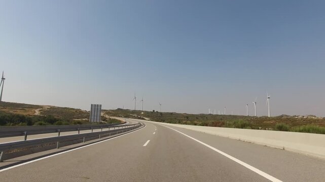 Driving in Highway with Wind Turbines