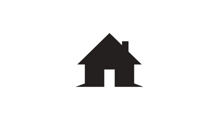 Simple Black House Icon Illustration 1.