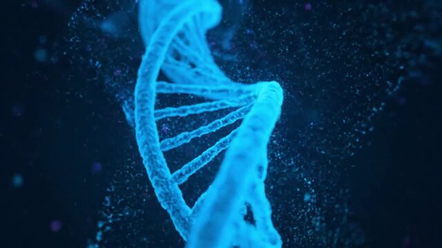 Medical research visualization, abstract genetic structures