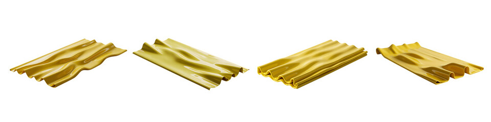 Collection for Four stacks of yellow pencils isolated on transparent background