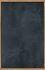 Empty Blackboard with Wooden Frame Background. Blank Chalkboard Texture for Educational Design, Restaurant Menu and Back to School Concept. © Anna Lytvyn