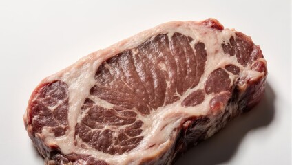 Raw Chuck Eye Steak - A Marbled Cut of Beef Ready for Cooking.