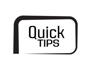 Obraz premium quick tips sign on white background