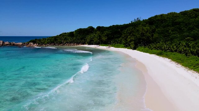 Discover the breathtaking shores of Anse Cocos beach, where soft white sand meets crystal-clear turquoise waters. Perfect for relaxing under the sun or taking a refreshing swim.