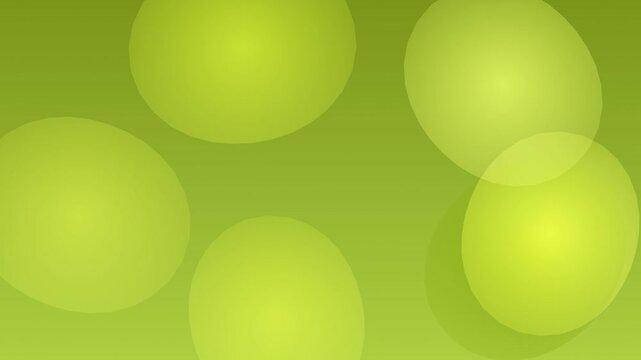 Abstract backdrop design featuring luminous oval shapes in shades of vibrant lime green and chartreuse composition