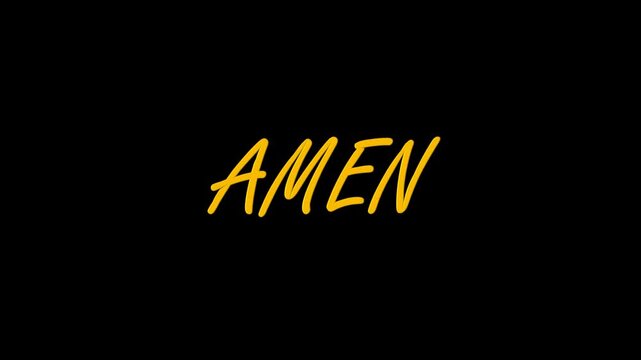 gold animated amen video
