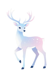 Obraz premium Majestic Stag With Antlers In Gradient Style