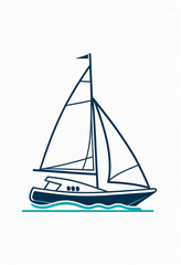 Fototapeta premium Sailboat on Water