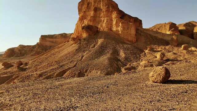 Aerial View Of Dramatic Desert Cliffs Paran, Israel

Drone footage captured on February 12 2026 revealing rugged canyon formations in Paran Israel
