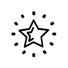 Shiny star icon. Star shine  vector icon. Best choice, favorite symbol. Vector graphic, not Artificial Intelligence, logo illustration. Replaceable vector design.