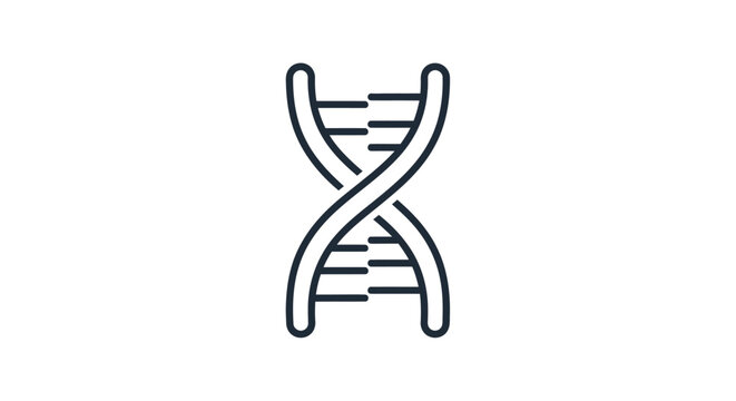 DNA Double Helix Structure Icon.