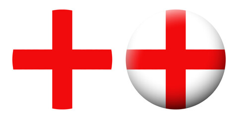 Fototapeta premium Vector illustration of England flag set on transparent background