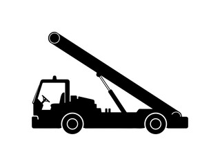 Heavy-Duty Crane Truck Vector Illustration