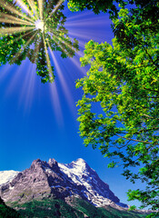 グリンデルワルト村のアイガー北壁の絶景 © san724