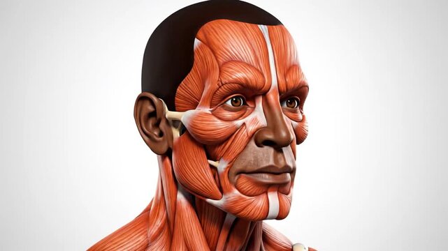 Human head anatomy muscles.