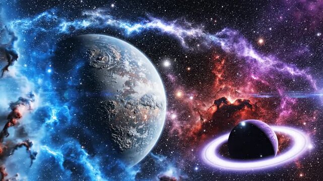 Cosmic Planets Nebula Star.