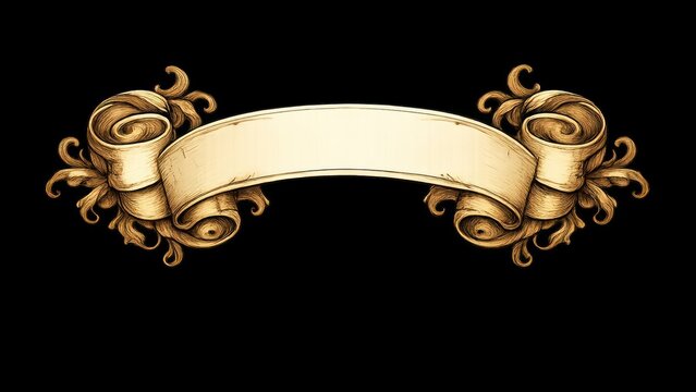Elegant vintage scroll design