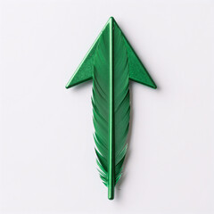 An upward-pointing green arrow on a white background (PNG)