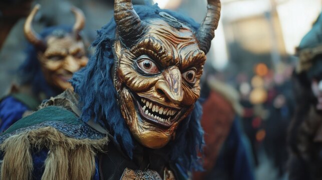 carnival mask, devil costume