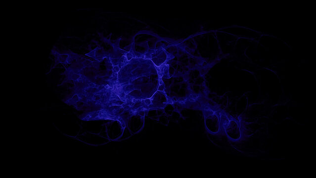 Electric Blue Smoke Waves on Black Background