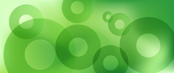 Abstract digital circle on a green background. Geometric background with rings. Vector.