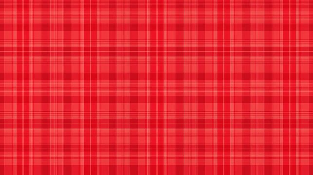 A close-up view of a textured red plaid pattern with subtle grid lines