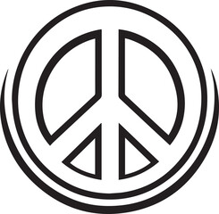 A powerful emblem of peace, simplicity, and global unity. The iconic peace symbol represents hope, harmony, and a vision of a world without conflict. 