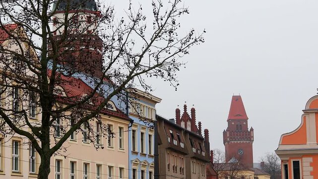 the east german city of cottbus 4k 25fps video