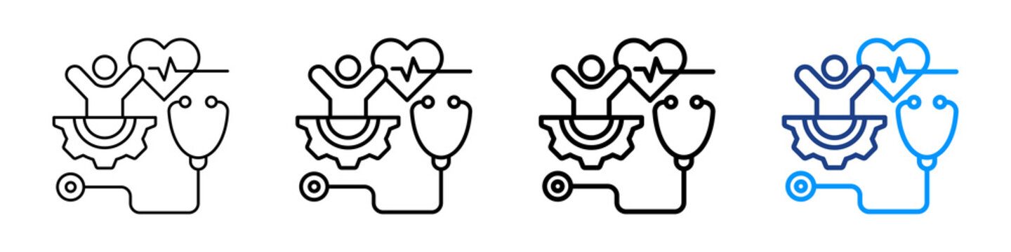 Health Service Icon Different Style Outline Collection Set.