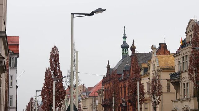 the east german city of cottbus 4k 25fps video