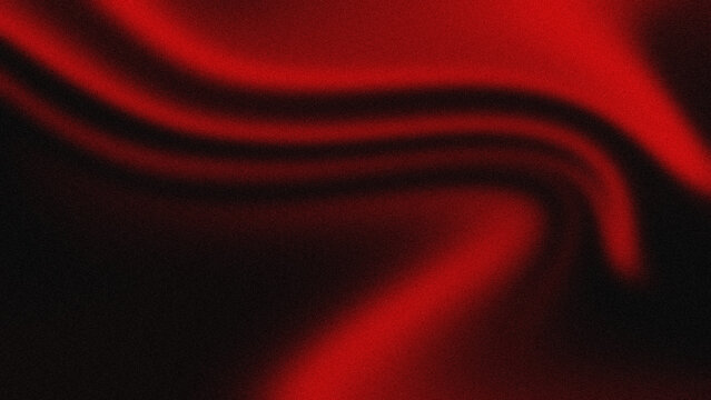 Abstract dark red liquid wave background with grainy texture.