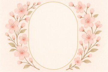 Obraz premium Elegant floral frame illustration