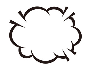 Speech bubble material with radial lines effect