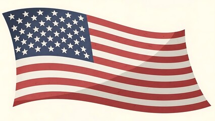 Fototapeta premium Waving American flag with stars and stripes