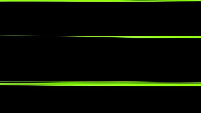 Horizontal green anime-style speed lines streak across the screen, an ideal overlay for adding a sense of speed, motion, or retro sci-fi flair